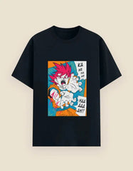 Anime Power Blast Graphic T-Shirt – Kamehameha Manga Style Tee for Men & Women | Bold Cotton Casual Wear Baklol Wear
