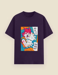 Anime Power Blast Graphic T-Shirt – Kamehameha Manga Style Tee for Men & Women | Bold Cotton Casual Wear Baklol Wear