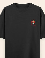 Anime Suit Character Back Print T-Shirt | Japanese Typography Oversized Tee - Baklol Wear