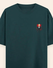 Anime Suit Character Back Print T-Shirt | Japanese Typography Oversized Tee - Baklol Wear