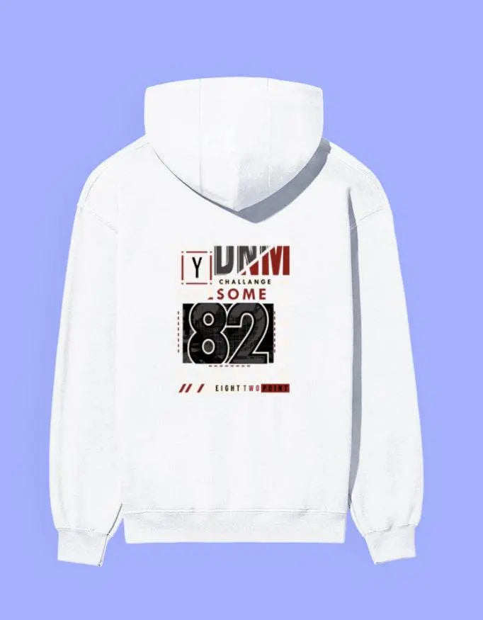 Backprinted Streetwear "82  Challenge" UnisexHoodie Baklol Wear