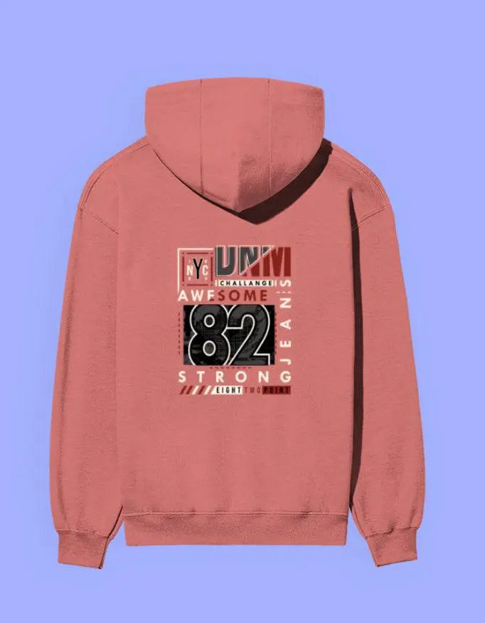 Backprinted Streetwear "82  Challenge" UnisexHoodie Baklol Wear