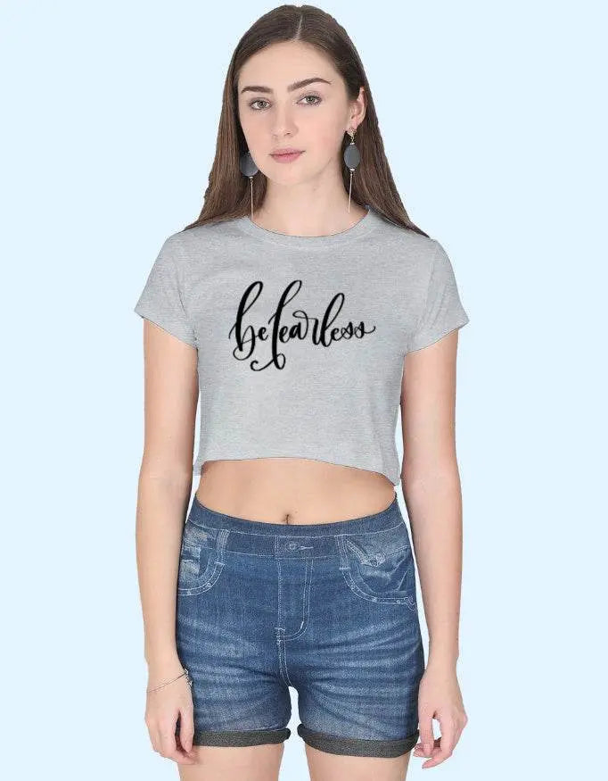 Be Fearless Crop Top for Women - Baklol Wear