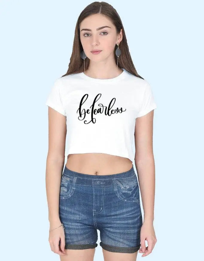 Be Fearless Crop Top for Women - Baklol Wear