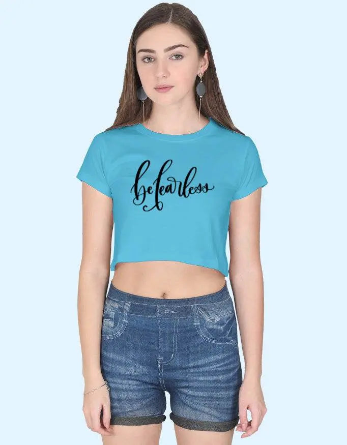 Be Fearless Crop Top for Women - Baklol Wear
