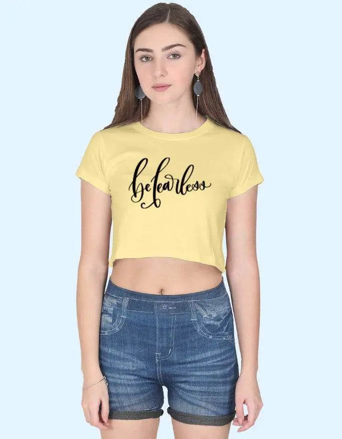 Be Fearless Crop Top for Women - Baklol Wear