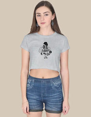 Be Happy & Crazy Women’s Crop Top - Baklol Wear