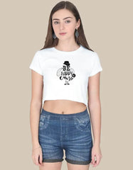Be Happy & Crazy Women’s Crop Top - Baklol Wear