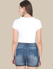 Be Happy & Crazy Women’s Crop Top - Baklol Wear