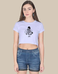Be Happy & Crazy Women’s Crop Top - Baklol Wear