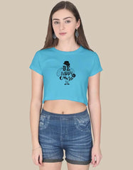Be Happy & Crazy Women’s Crop Top - Baklol Wear