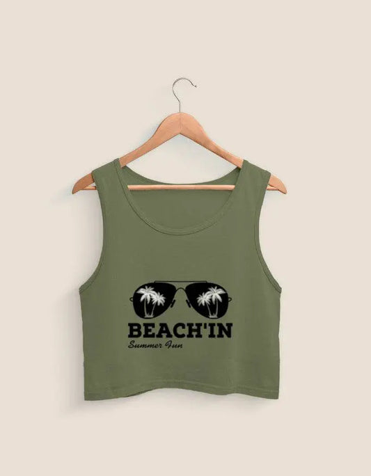 Beach'in Crop Tank Baklol Wear