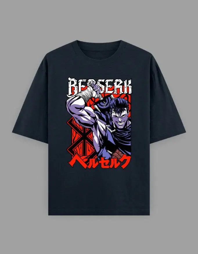 Berserk Anime Oversized T-Shirt | Guts Graphic Manga Tee for Fans Baklol Wear