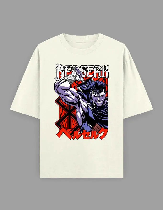 Berserk Anime Oversized T-Shirt | Guts Graphic Manga Tee for Fans Baklol Wear