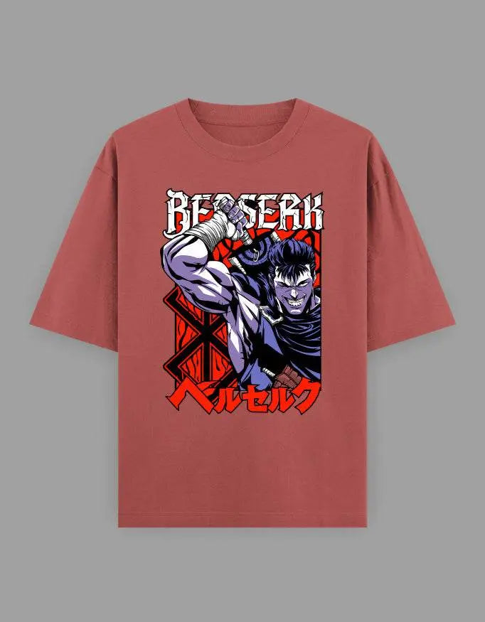 Berserk Anime Oversized T-Shirt | Guts Graphic Manga Tee for Fans Baklol Wear