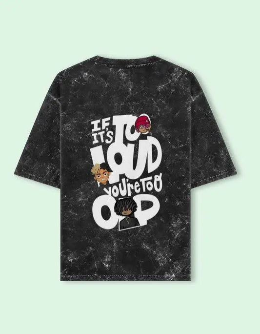 Black Vintage "If It's Too Loud You're Too OLD" Statement Graphic T-Shirt – Edgy Streetwear Tee Baklol Wear
