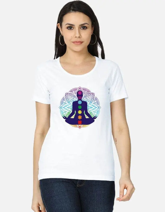 Chakra Meditation Mandala T-Shirt – Spiritual Yoga Energy Tee | Mindfulness & Wellness Graphic Top Baklol Wear