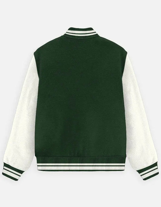 Classic Varsity Letterman Jacket for Men – Wool Bomber with Chenille W Patch - Baklol Wear