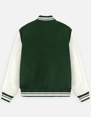 Classic Varsity Letterman Jacket for Men – Wool Bomber with Chenille W Patch - Baklol Wear