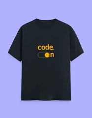 "Code On" T-Shirt for Developers – 100% Cotton, Soft Feel, Trendy Geek Wear Baklol Wear