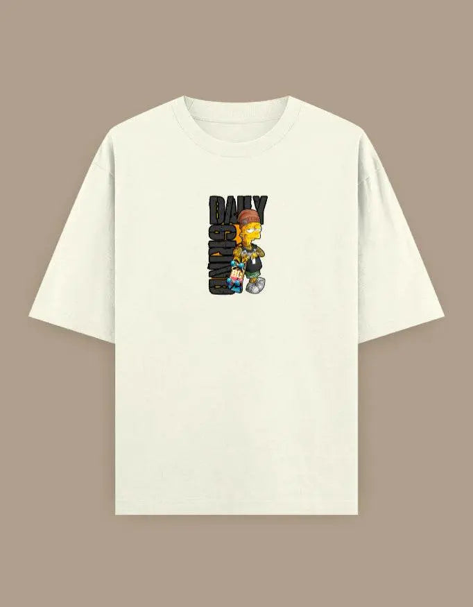 Daily Grind Oversized Skateboard Graphic T-Shirt – Urban Streetwear for Men & Women Baklol Wear