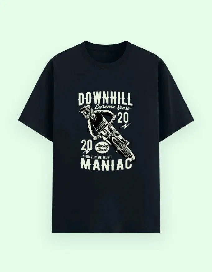 Downhill Maniac Graphic T-Shirt – Extreme Sports Mountain Biking Tee for Men Baklol Wear