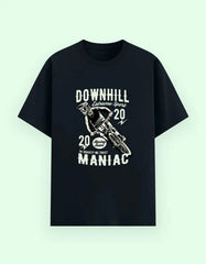 Downhill Maniac Graphic T-Shirt – Extreme Sports Mountain Biking Tee for Men Baklol Wear
