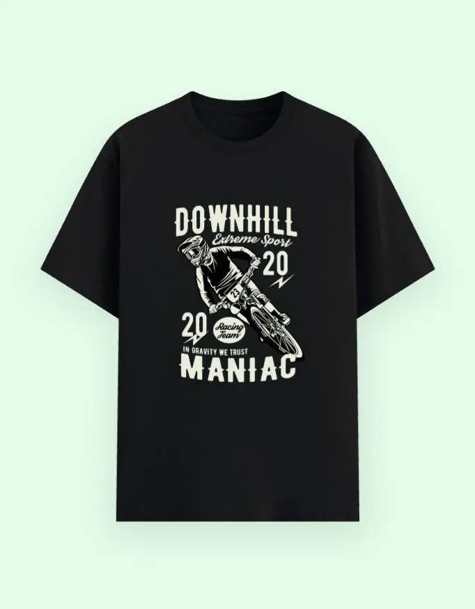 Downhill Maniac Graphic T-Shirt – Extreme Sports Mountain Biking Tee for Men Baklol Wear