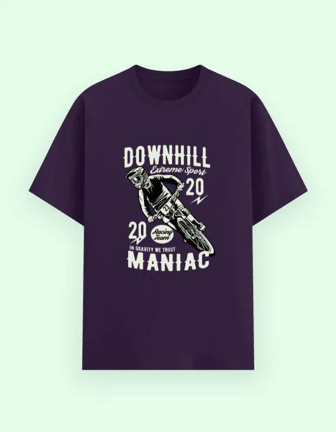 Downhill Maniac Graphic T-Shirt – Extreme Sports Mountain Biking Tee for Men Baklol Wear