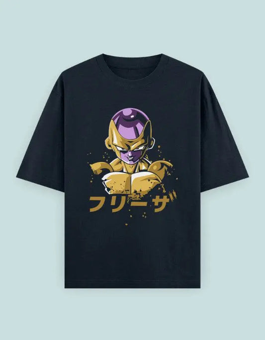Dragon Ball Frieza Oversized T-Shirt | Golden Anime Villain Graphic Tee - Baklol Wear