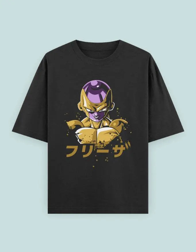 Dragon Ball Frieza Oversized T-Shirt | Golden Anime Villain Graphic Tee - Baklol Wear