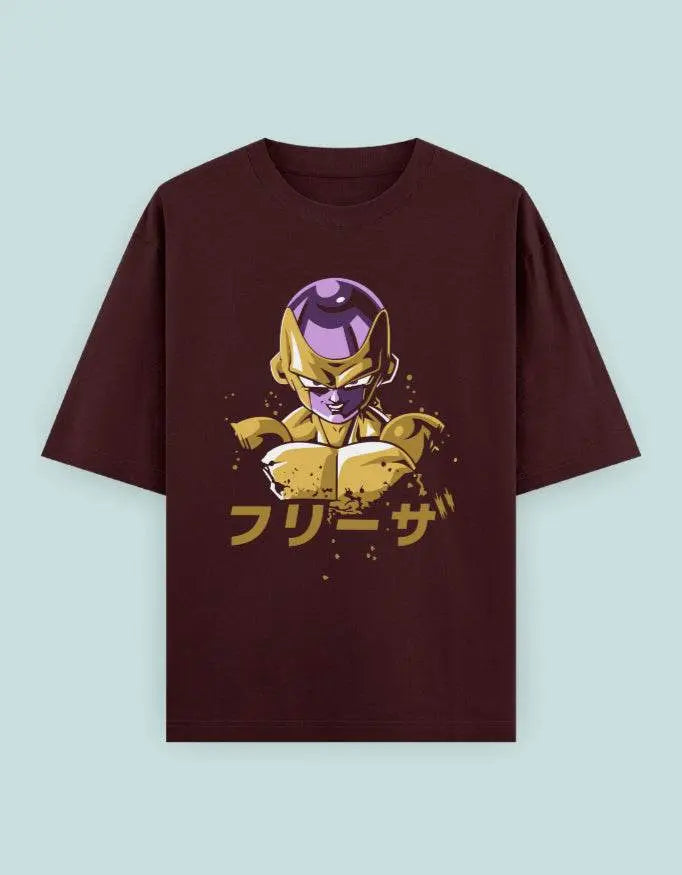 Dragon Ball Frieza Oversized T-Shirt | Golden Anime Villain Graphic Tee - Baklol Wear