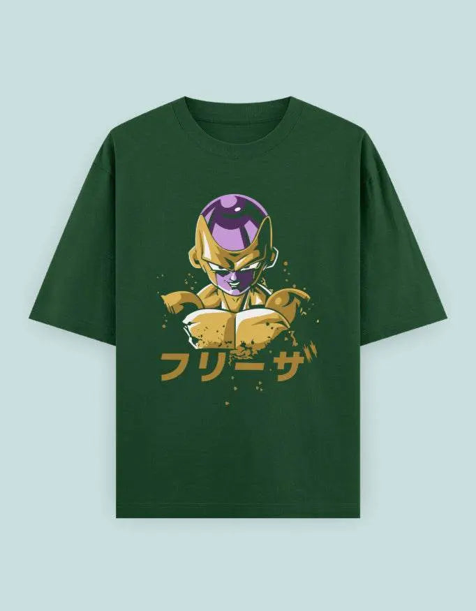 Dragon Ball Frieza Oversized T-Shirt | Golden Anime Villain Graphic Tee - Baklol Wear