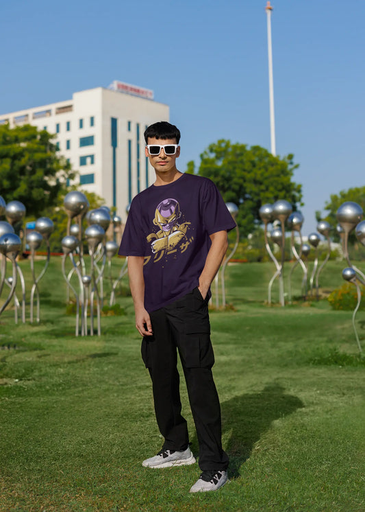 Dragon Ball Frieza Oversized T-Shirt | Golden Anime Villain Graphic Tee - Baklol Wear