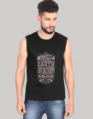 Earth Quote Sleeveless T-Shirt for Men - Eco-Friendly Streetwear | Baklolwear Baklol Wear