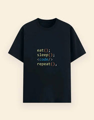 Eat Sleep Code Repeat T-Shirt for Programmers – Funny Coding Tee for Developers Baklol Wear