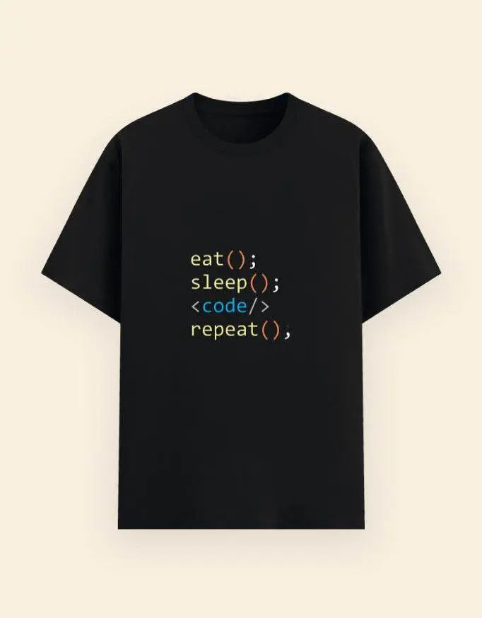 Eat Sleep Code Repeat T-Shirt for Programmers – Funny Coding Tee for Developers Baklol Wear