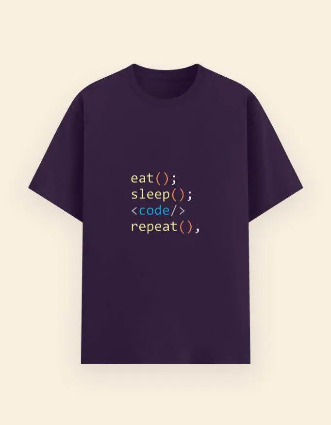 Eat Sleep Code Repeat T-Shirt for Programmers – Funny Coding Tee for Developers Baklol Wear