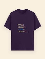 Eat Sleep Code Repeat T-Shirt for Programmers – Funny Coding Tee for Developers Baklol Wear