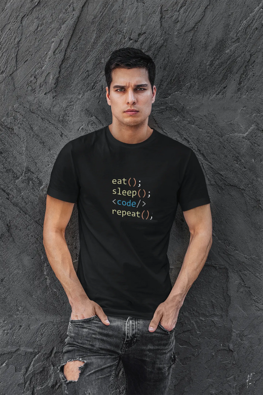 Eat Sleep Code Repeat T-Shirt for Programmers – Funny Coding Tee for Developers Baklol Wear