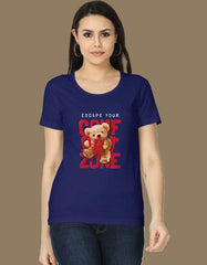 Escape Your Comfort Zone Teddy Graphic T-Shirt Baklol Wear