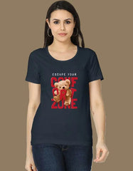 Escape Your Comfort Zone Teddy Graphic T-Shirt Baklol Wear