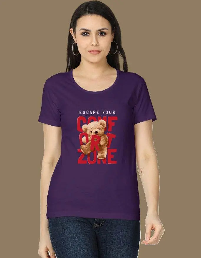 Escape Your Comfort Zone Teddy Graphic T-Shirt Baklol Wear