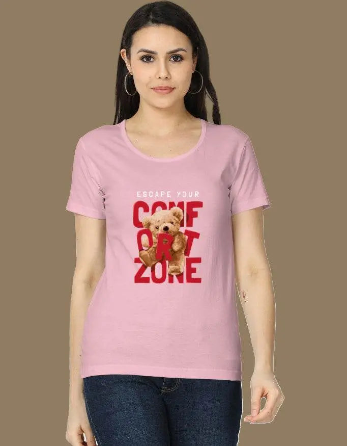 Escape Your Comfort Zone Teddy Graphic T-Shirt Baklol Wear