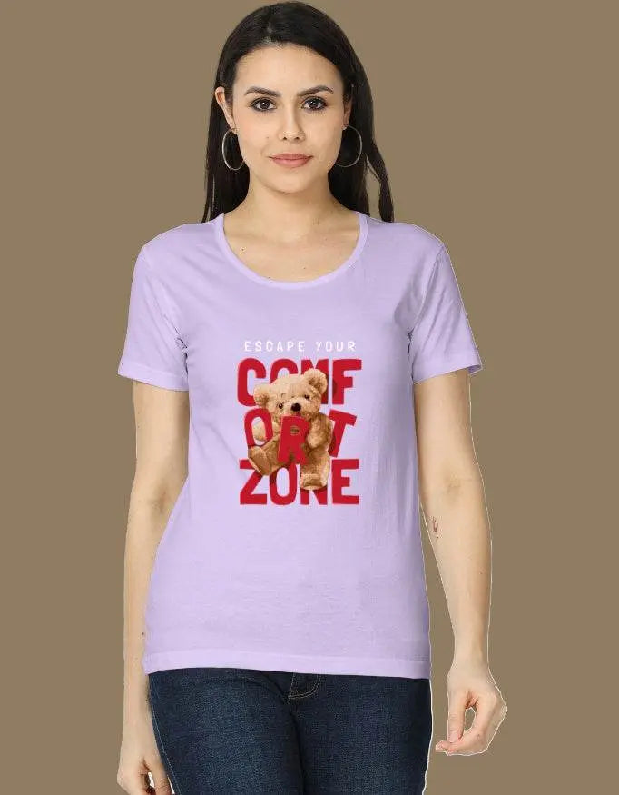 Escape Your Comfort Zone Teddy Graphic T-Shirt Baklol Wear