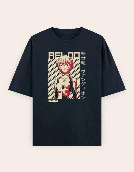 Evangelion Rei Ayanami Oversized T-Shirt | Retro Anime Graphic Manga Tee Baklol Wear