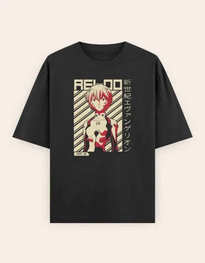 Evangelion Rei Ayanami Oversized T-Shirt | Retro Anime Graphic Manga Tee Baklol Wear