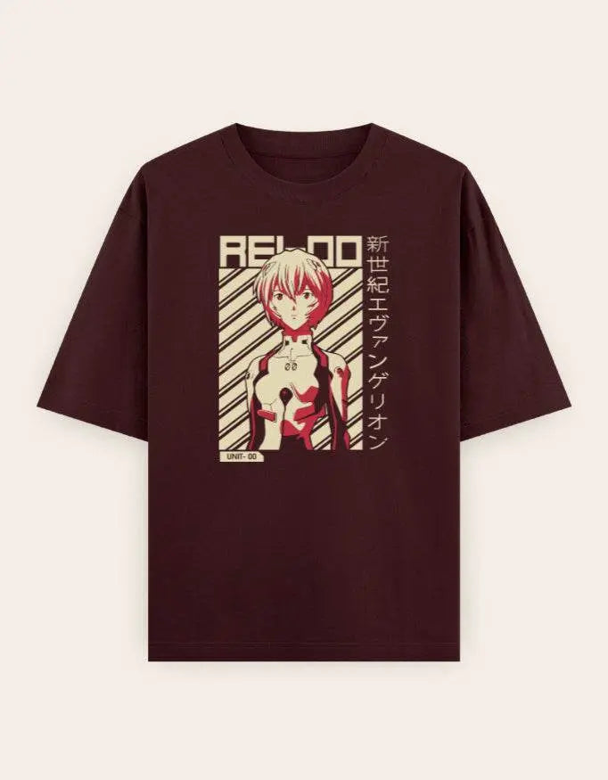 Evangelion Rei Ayanami Oversized T-Shirt | Retro Anime Graphic Manga Tee Baklol Wear