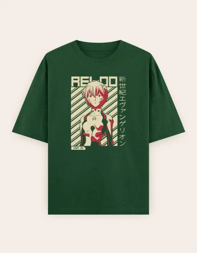 Evangelion Rei Ayanami Oversized T-Shirt | Retro Anime Graphic Manga Tee Baklol Wear