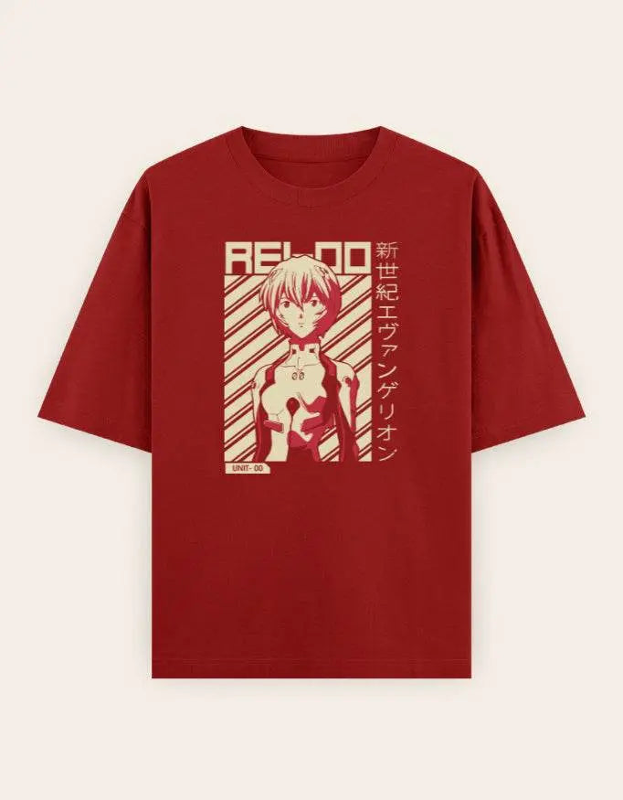 Evangelion Rei Ayanami Oversized T-Shirt | Retro Anime Graphic Manga Tee Baklol Wear